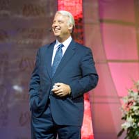 Jack Canfield, master of success habits and author of The Success Principles, on stage