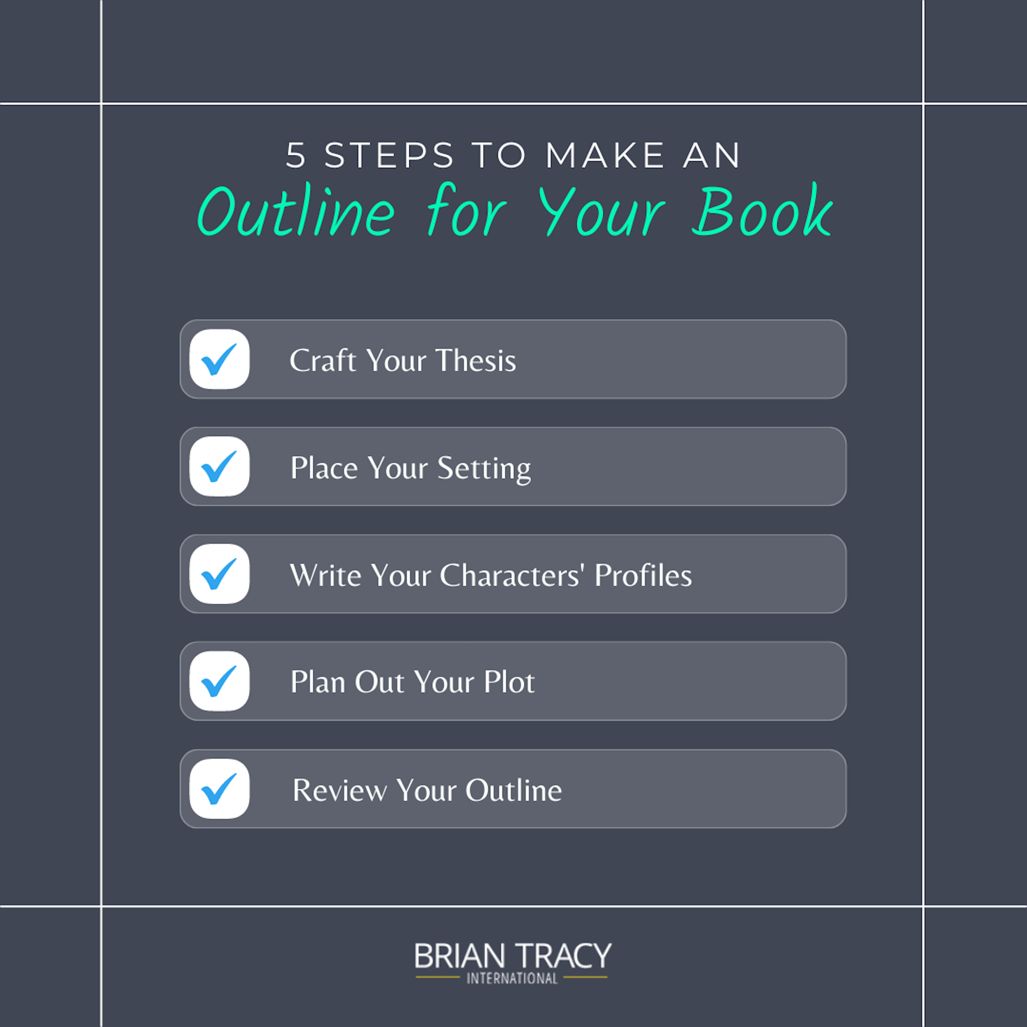 how to make a book outline