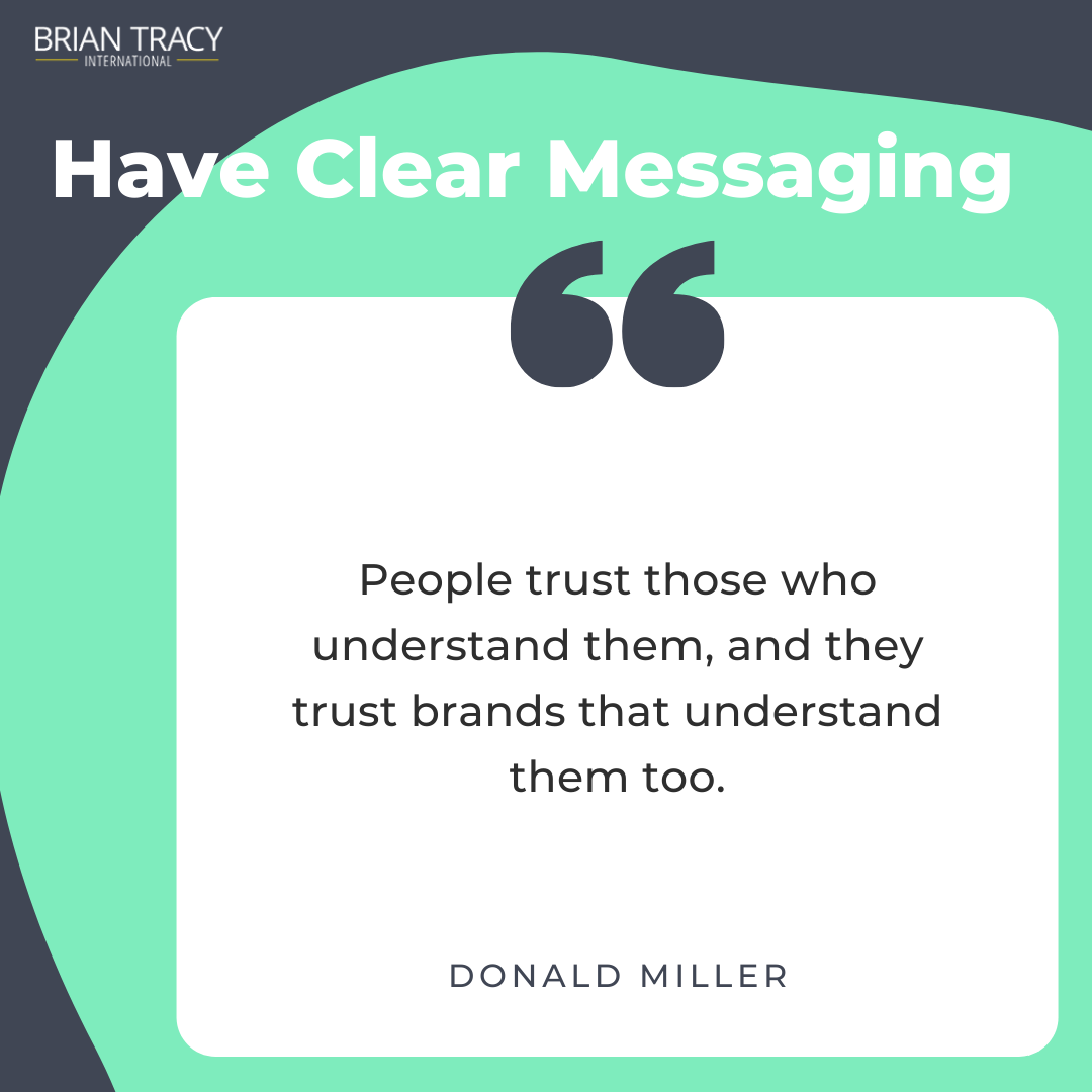 have clear messaging to increase sales